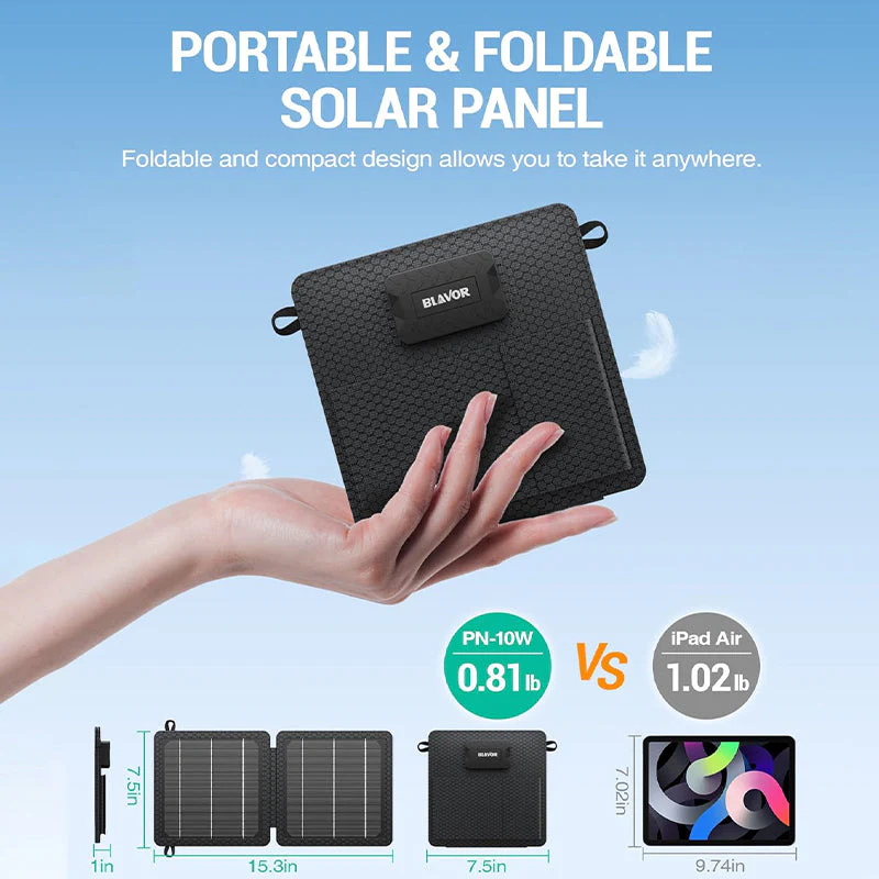 Sakerplus 10W Fast Charging Portable Solar Charger - Image 4